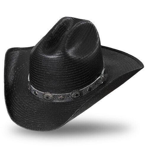 Strohhut Bronx schwarz